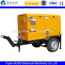 Generador diesel portátil con motor Yanmar 11KW silenciado Genset